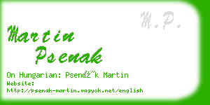 martin psenak business card